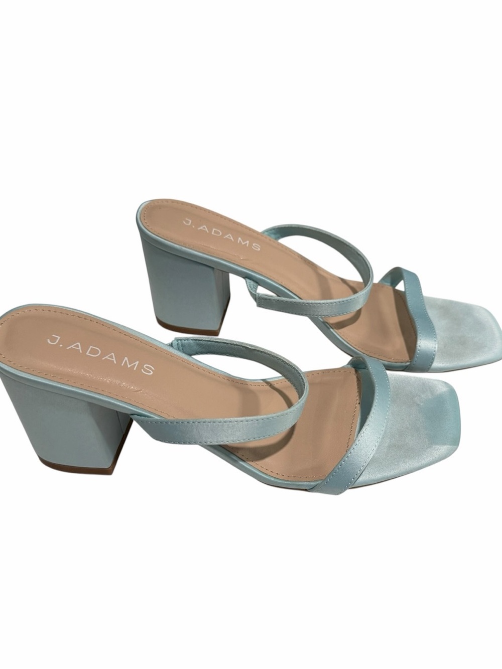 J. Adams Women’s Light Blue Strappy Block Heel Sandals